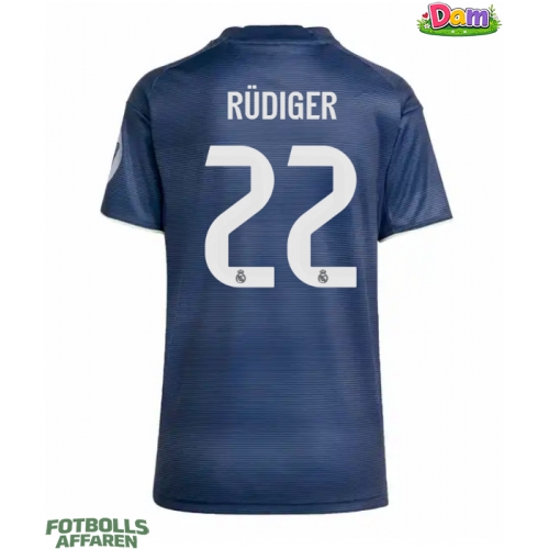 Real Madrid Antonio Rudiger #22 Bortatröja Kvinnor 2025-26 Kortärmad